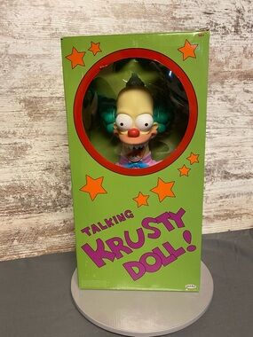 Talking Krusty Doll - Green Box - The Simpsons Collectible